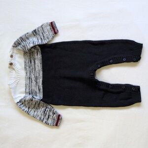 ombre colorblock knit sweater jumpsuit 9 months baby boy